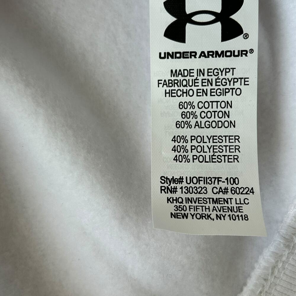 Under Armour Youth Boys Hoodie & Joggers Set YS White/Navy New - Picture 6 of 9
